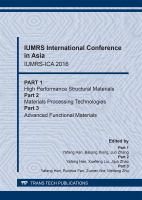 IUMRS International Conference in Asia : IUMRS-ICA 2016 : selected, peer reviewed papers from the 17th IUMRS International Conference in Asia (IUMRS-ICA), October 20-24, 2016, Qingdao, China.