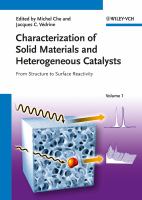 Characterization of solid materials and heterogeneous catalysts : from structure to surface reactivity /