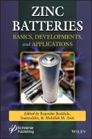 Zinc batteries : basics, developments, and applications /
