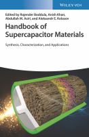 Handbook of supercapacitor materials /