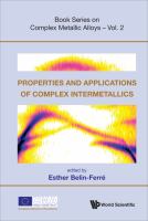 Properties and applications of complex intermetallics /