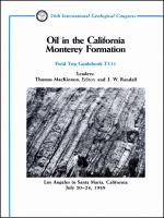 Oil in the California Monterey Formation : Los Angeles to Santa Maria, California, July 20-24, 1989 /