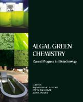 Algal green chemistry : recent progress in biotechnology /