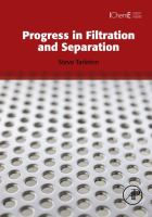 Progress in filtration and separation /