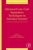 Advanced low-cost separation techniques in interface science /