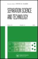 Separation science and technology.