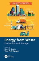Energy from waste : production and storage /