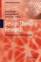 Design thinking research measuring performance in context /
