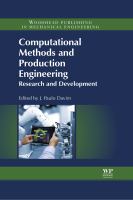 Computational methods and production engineering : research and development /