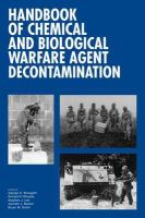 Handbook of chemical and biological warfare agent decontamination /