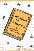 Reading in America : literature & social history /