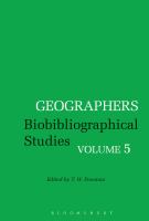 Geographers : biobibliographical studies.