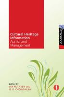Cultural heritage information : access and management /