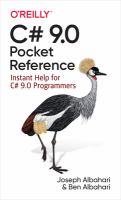 C# 9.0 POCKET REFERENCE : instant help for c# 9.0 programmers.
