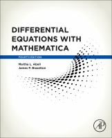 Differential equations with mathematica.