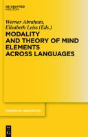 Modality and Theory of Mind Elements across Languages.
