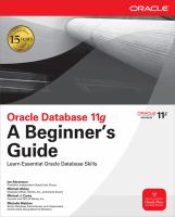 Oracle database 11g : a beginner's guide /