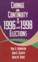 Change and continuity in the 1996 and 1998 elections /