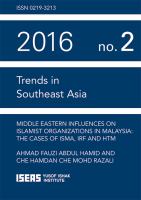 Middle Eastern influences on Islamist organizations in Malaysia : the cases of ISMA, IRF and HTM /