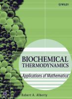Biochemical thermodynamics : applications of Mathematica /