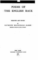 Poems of the English race.