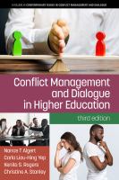 Conflict Management and Dialogue in Higher Education : 3rd Edition.