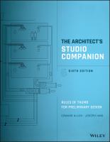 The architect's studio companion : rules of thumb for preliminary design /