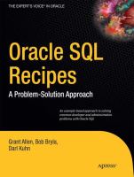Oracle SQL recipes : a problem-solution approach /