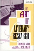 The art of literary research /