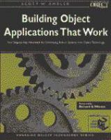 Building object applications that work : your step-by-step handbook for developing robust systems with object technology /