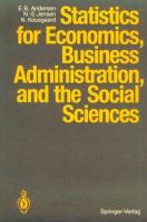 Statistics for economics, business administration, and the social sciences /