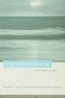 Transcendence : critical realism and God /