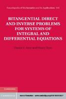 Bitangential direct and inverse problems for systems of integral and differential equations /