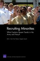 Recruiting minorities what explains recent trends in the Army and Navy? /