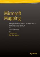 Microsoft mapping : geospatial development in Windows 10 with Bing Maps and C# /