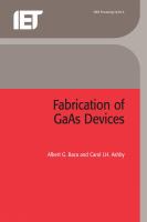 Fabrication of GaAs devices /