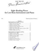 Sight-reading pieces for low brass instruments and piano /