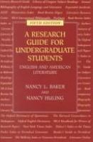 A research guide for undergraduate students : English and American literature /