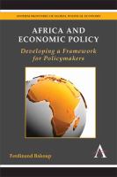 Africa and economic policy : developing a framework for policymakers /