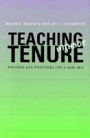 Teaching without tenure policies and practices for a new era /