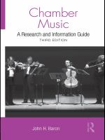 Chamber music a research and information guide /