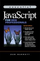 Essential JavaScript™ for Web Professionals, Second Edition /