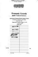 Economic growth and convergence /