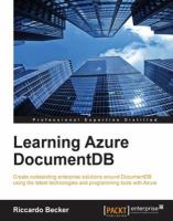 Learning Azure DocumentDB.
