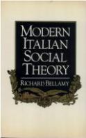 Modern Italian social theory : ideology and politics from Pareto to the present /