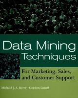 Data mining techniques : for marketing, sales, and customer support /