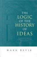 The logic of the history of ideas