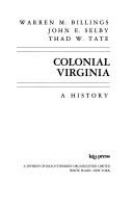 Colonial Virginia : a history /
