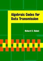 Algebraic codes for data transmission /
