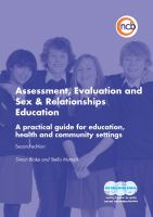 Assessment, Evaluation and Sex and Relationships Education : a practical toolkit for education, health and community settings.